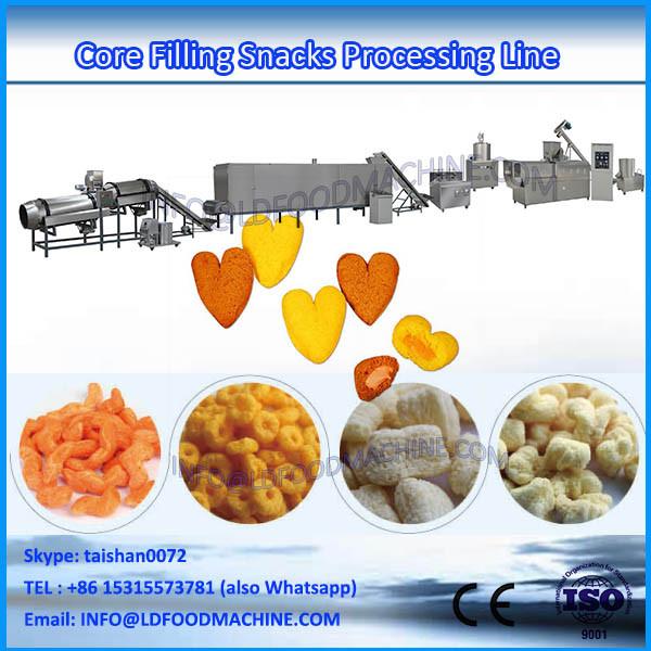 corn puffed snack food making machinery core cheese /corn puff extruder machine chocolate filling snack food manufacturing plant #2 image